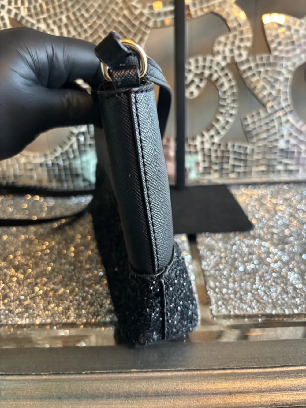 ⭐️Kate Spade Black Glitter‎ Crossbody Bag